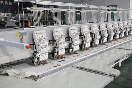 220V 380V ट्विन सेक्विन हाई स्पीड कढ़ाई मशीन 9 सुई 20 सिर