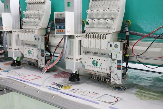 15 सिर लेजर कटिंग कढ़ाई मशीन 220V 380V पूर्ण कपड़े कढ़ाई मशीन