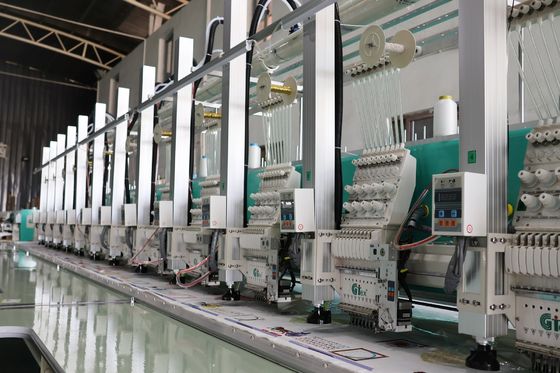 15 सिर लेजर कटिंग कढ़ाई मशीन 220V 380V पूर्ण कपड़े कढ़ाई मशीन